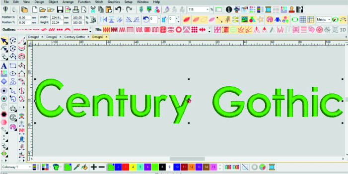 Century Gothic Embroidery Font